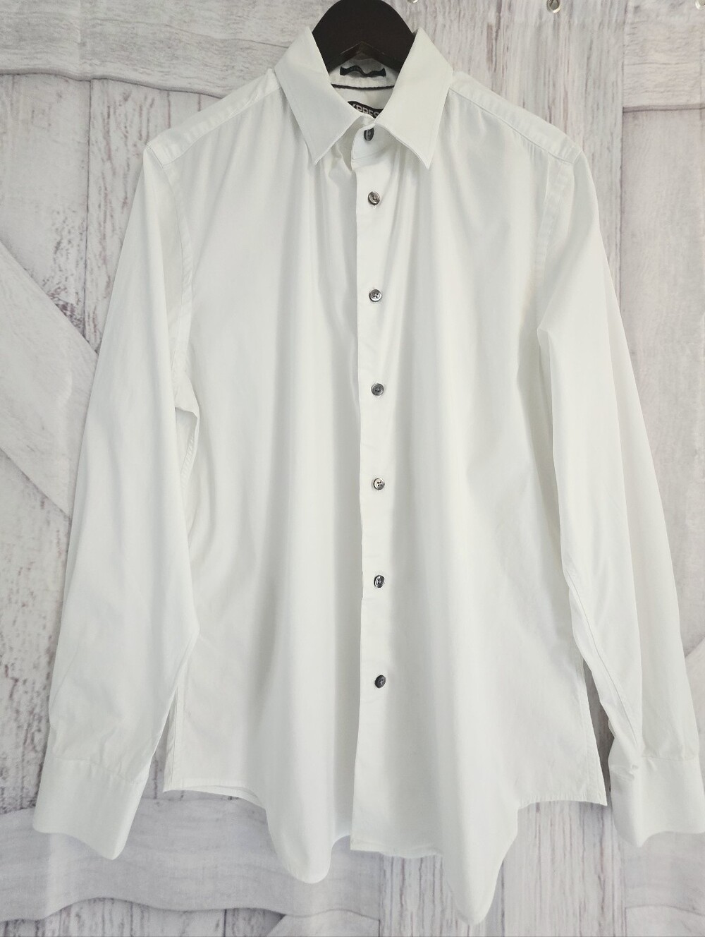 Express Modern Fit White Dress Shirt Men's L 16-16½